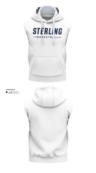 Sleeveless Hoodie, Sterling Boys Basketball, Men's Basketball, Teamtime, Team time, sublimation, custom sports apparel, team uniforms, spirit wear, spiritwear, sports uniforms, custom shirts, team store, custom team store, fundraiser sports, apparel fundraiser