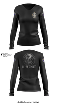 Farmersville PD 79082550 Women's Long Sleeve V-neck Shirt - 103