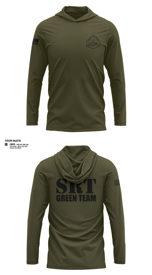 Long Sleeve Performance Shirt with hood, Denver Special Response Team, Police, Teamtime, Team time, sublimation, custom sports apparel, team uniforms, spirit wear, spiritwear, sports uniforms, custom shirts, team store, custom team store, fundraiser sports, apparel fundraiser