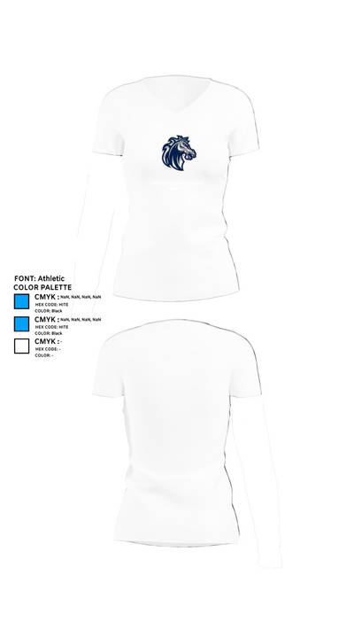 Muller Road Middle School Basketball 79179816 Women's Short Sleeve V-neck Shirt - 18
