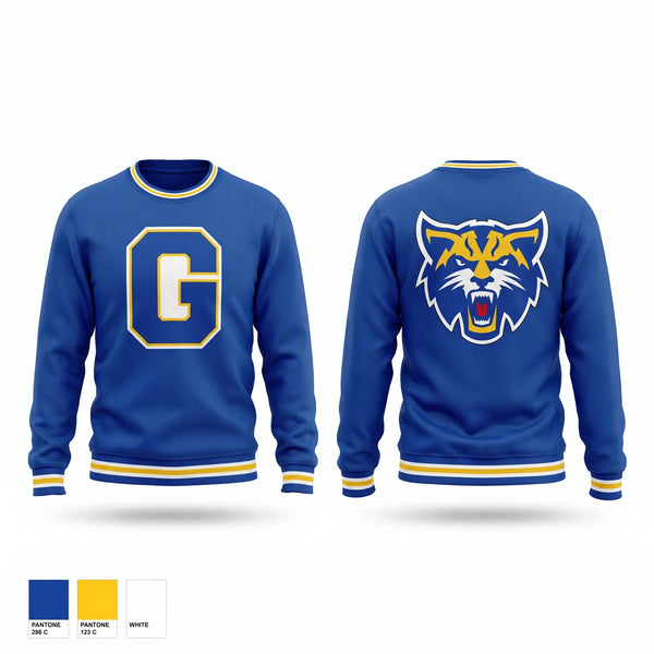Crew Neck Sweatshirt, Wildcats, Men's Basketball, Teamtime, Team time, sublimation, custom sports apparel, team uniforms, spirit wear, spiritwear, sports uniforms, custom shirts, team store, custom team store, fundraiser sports, apparel fundraiser