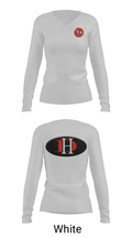 Aurora Junior High School Basketball 76390681 Women's Long Sleeve V-neck Shirt - 6