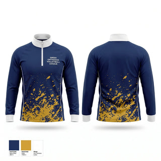 Quarter Zip Jacket, Greek Orthodox Volleyball League, Men's Volleyball, Teamtime, Team time, sublimation, custom sports apparel, team uniforms, spirit wear, spiritwear, sports uniforms, custom shirts, team store, custom team store, fundraiser sports, apparel fundraiser
