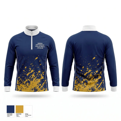 Greek Orthodox Volleyball League 97213591 Quarter Zip Jacket - 1