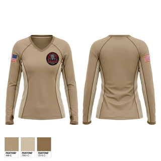 Womens Long Sleeve Vneck Shirt, Distro, Army, Teamtime, Team time, sublimation, custom sports apparel, team uniforms, spirit wear, spiritwear, sports uniforms, custom shirts, team store, custom team store, fundraiser sports, apparel fundraiser