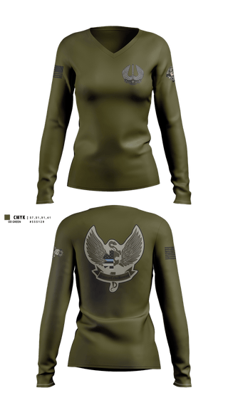 Womens Long Sleeve Vneck Shirt, Bergen County RST TacMed, EMS/EMT, Teamtime, Team time, sublimation, custom sports apparel, team uniforms, spirit wear, spiritwear, sports uniforms, custom shirts, team store, custom team store, fundraiser sports, apparel fundraiser