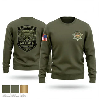 Crew Neck Sweatshirt, Marine9, Police, Teamtime, Team time, sublimation, custom sports apparel, team uniforms, spirit wear, spiritwear, sports uniforms, custom shirts, team store, custom team store, fundraiser sports, apparel fundraiser