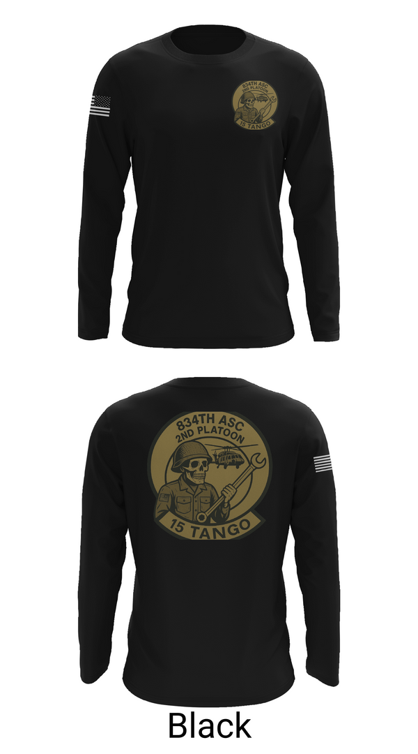 Long Sleeve Performance Shirt, B-Co 834th ASB, National Guard, Teamtime, Team time, sublimation, custom sports apparel, team uniforms, spirit wear, spiritwear, sports uniforms, custom shirts, team store, custom team store, fundraiser sports, apparel fundraiser