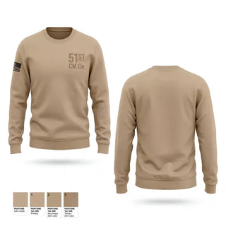Crew Neck Sweatshirt, 51ST CM Co, Army, Teamtime, Team time, sublimation, custom sports apparel, team uniforms, spirit wear, spiritwear, sports uniforms, custom shirts, team store, custom team store, fundraiser sports, apparel fundraiser