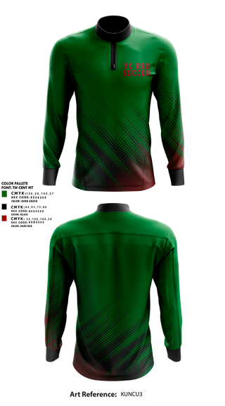 Quarter Zip Jacket, FC RÉD, Men's Soccer, Teamtime, Team time, sublimation, custom sports apparel, team uniforms, spirit wear, spiritwear, sports uniforms, custom shirts, team store, custom team store, fundraiser sports, apparel fundraiser