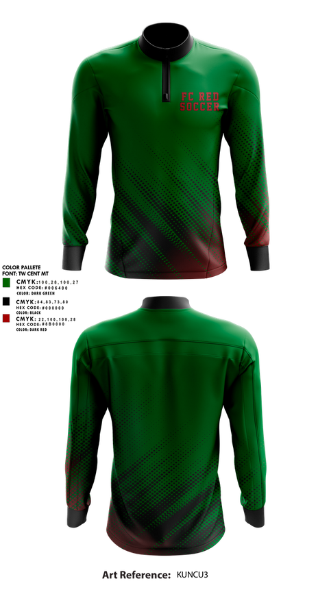 Quarter Zip Jacket, FC RÉD, Men's Soccer, Teamtime, Team time, sublimation, custom sports apparel, team uniforms, spirit wear, spiritwear, sports uniforms, custom shirts, team store, custom team store, fundraiser sports, apparel fundraiser