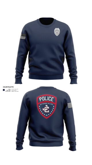 Crew Neck Sweatshirt, Jefferson College Police Department, Police, Teamtime, Team time, sublimation, custom sports apparel, team uniforms, spirit wear, spiritwear, sports uniforms, custom shirts, team store, custom team store, fundraiser sports, apparel fundraiser