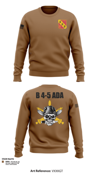 Crew Neck Sweatshirt, B 4-5 ADA, Army, Teamtime, Team time, sublimation, custom sports apparel, team uniforms, spirit wear, spiritwear, sports uniforms, custom shirts, team store, custom team store, fundraiser sports, apparel fundraiser