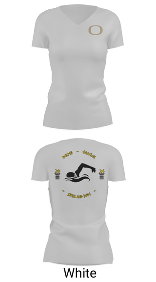 Women's Short Sleeve Vneck Shirt, Delphi Community High School Swimming, Swimming, Teamtime, Team time, sublimation, custom sports apparel, team uniforms, spirit wear, spiritwear, sports uniforms, custom shirts, team store, custom team store, fundraiser sports, apparel fundraiser