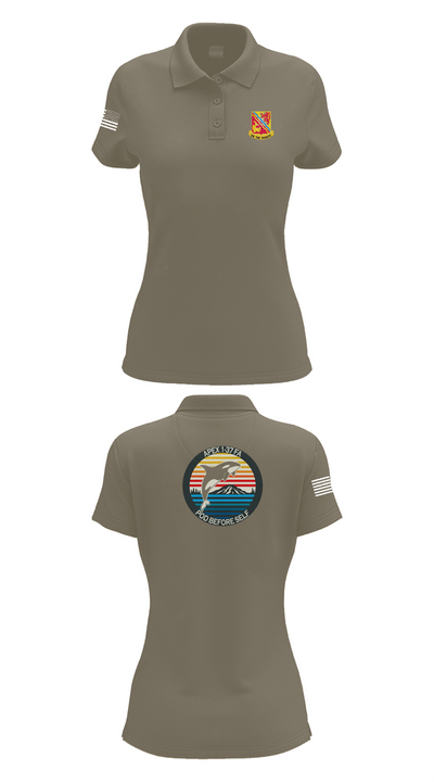 A BTRY, 1-37FAR 4037747 Women's Short Sleeve Performance Polo  - 75