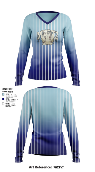 Womens Long Sleeve Vneck Shirt, Misfitz, Softball, Teamtime, Team time, sublimation, custom sports apparel, team uniforms, spirit wear, spiritwear, sports uniforms, custom shirts, team store, custom team store, fundraiser sports, apparel fundraiser