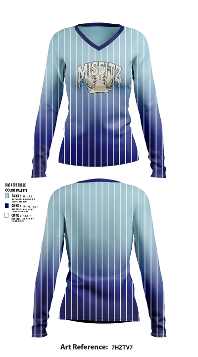 Misfitz 93783484 Women's Long Sleeve V-neck Shirt - 5