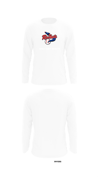Long Sleeve Performance Shirt, Space Coast Rockets, Baseball, Teamtime, Team time, sublimation, custom sports apparel, team uniforms, spirit wear, spiritwear, sports uniforms, custom shirts, team store, custom team store, fundraiser sports, apparel fundraiser