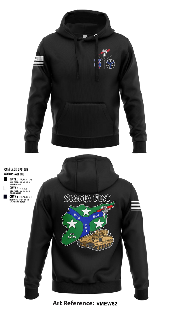 Hoodie, 1/115th FA HHB DET 1, Army, Teamtime, Team time, sublimation, custom sports apparel, team uniforms, spirit wear, spiritwear, sports uniforms, custom shirts, team store, custom team store, fundraiser sports, apparel fundraiser