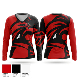 Womens Long Sleeve Vneck Shirt, North Andover High School Football, , Teamtime, Team time, sublimation, custom sports apparel, team uniforms, spirit wear, spiritwear, sports uniforms, custom shirts, team store, custom team store, fundraiser sports, apparel fundraiser