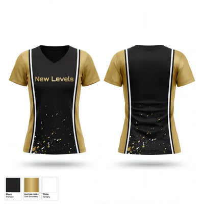 New Levels 83920710 Women's Short Sleeve V-neck Shirt - 1