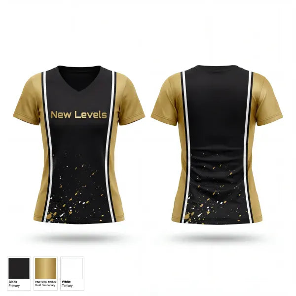 New Levels 83920710 Women's Short Sleeve V-neck Shirt - 1