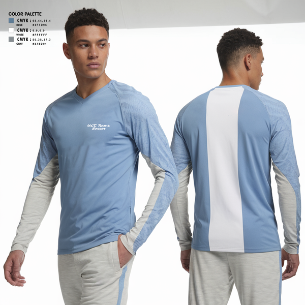 Long Sleeve Performance Shirt, UCT Rams, Men's Soccer, Teamtime, Team time, sublimation, custom sports apparel, team uniforms, spirit wear, spiritwear, sports uniforms, custom shirts, team store, custom team store, fundraiser sports, apparel fundraiser