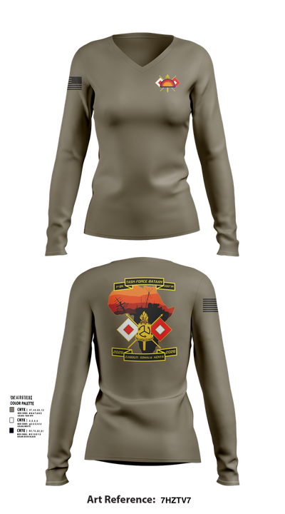 Task Force Bataan 78536207 Women's Long Sleeve V-neck Shirt - 103