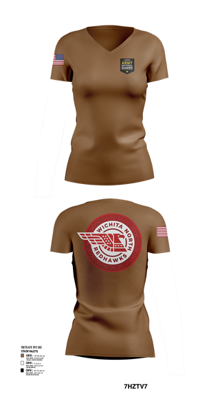Womens Short Sleeve Vneck Shirt, Wichita North Redhawks NG, , Teamtime, Team time, sublimation, custom sports apparel, team uniforms, spirit wear, spiritwear, sports uniforms, custom shirts, team store, custom team store, fundraiser sports, apparel fundraiser
