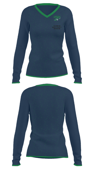 Kensington Valley Hockey Association 34396052 Women's Long Sleeve V-neck Shirt - 34