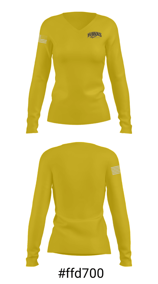 Women's Long Sleeve Vneck Shirt, Hazelwood Central High School Basketball, Women's Basketball, Teamtime, Team time, sublimation, custom sports apparel, team uniforms, spirit wear, spiritwear, sports uniforms, custom shirts, team store, custom team store, fundraiser sports, apparel fundraiser