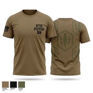 Old School Cotton Feel Shirt, 8th PSYOP BN, Army, Teamtime, Team time, sublimation, custom sports apparel, team uniforms, spirit wear, spiritwear, sports uniforms, custom shirts, team store, custom team store, fundraiser sports, apparel fundraiser