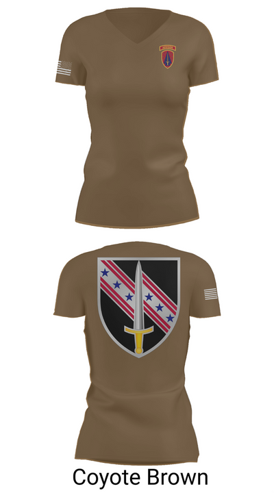 6/54th Security Force Assistance Brigade 11702095 Women's Short Sleeve V-neck Shirt - 8