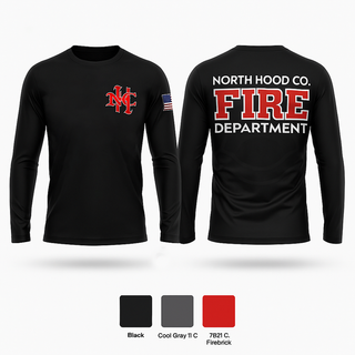 Long Sleeve Performance Shirt, North Hood County Volunteer Fire Department, Fire Department, Teamtime, Team time, sublimation, custom sports apparel, team uniforms, spirit wear, spiritwear, sports uniforms, custom shirts, team store, custom team store, fundraiser sports, apparel fundraiser