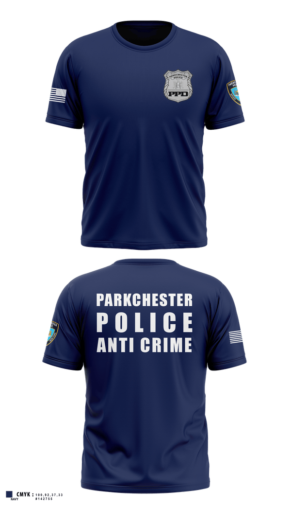 Parkchester Police Anti Crime 65243344 Old School Cotton Feel Shirt - 2