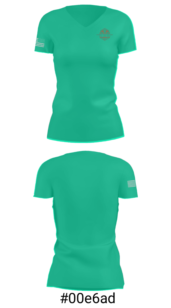Women's Short Sleeve Vneck Shirt, Rivera's Construction, , Teamtime, Team time, sublimation, custom sports apparel, team uniforms, spirit wear, spiritwear, sports uniforms, custom shirts, team store, custom team store, fundraiser sports, apparel fundraiser