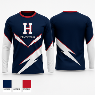 Long Sleeve Performance Shirt, BlueStreaks, Track & Field, Teamtime, Team time, sublimation, custom sports apparel, team uniforms, spirit wear, spiritwear, sports uniforms, custom shirts, team store, custom team store, fundraiser sports, apparel fundraiser
