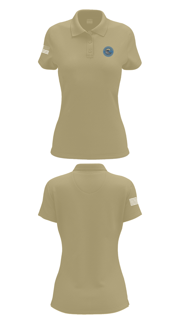 Womens Short Sleeve Performance Polo, Blue Tide Battalion, , Teamtime, Team time, sublimation, custom sports apparel, team uniforms, spirit wear, spiritwear, sports uniforms, custom shirts, team store, custom team store, fundraiser sports, apparel fundraiser