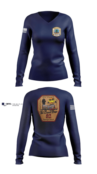 Womens Long Sleeve Vneck Shirt, , Fire Department, Teamtime, Team time, sublimation, custom sports apparel, team uniforms, spirit wear, spiritwear, sports uniforms, custom shirts, team store, custom team store, fundraiser sports, apparel fundraiser