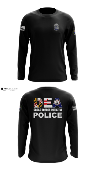 Long Sleeve Performance Shirt, DEA DC 45, Police, Teamtime, Team time, sublimation, custom sports apparel, team uniforms, spirit wear, spiritwear, sports uniforms, custom shirts, team store, custom team store, fundraiser sports, apparel fundraiser
