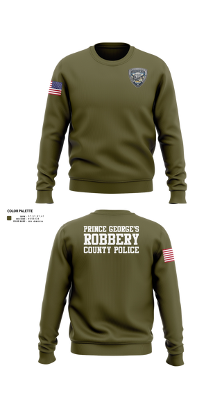 Crew Neck Sweatshirt, Prince George's County Police Robbery Unit, Police, Teamtime, Team time, sublimation, custom sports apparel, team uniforms, spirit wear, spiritwear, sports uniforms, custom shirts, team store, custom team store, fundraiser sports, apparel fundraiser