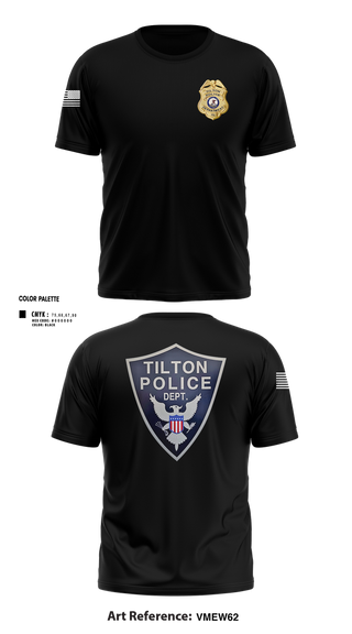 Short Sleeve Performance Shirt, Tilton Police Department, Police, Teamtime, Team time, sublimation, custom sports apparel, team uniforms, spirit wear, spiritwear, sports uniforms, custom shirts, team store, custom team store, fundraiser sports, apparel fundraiser