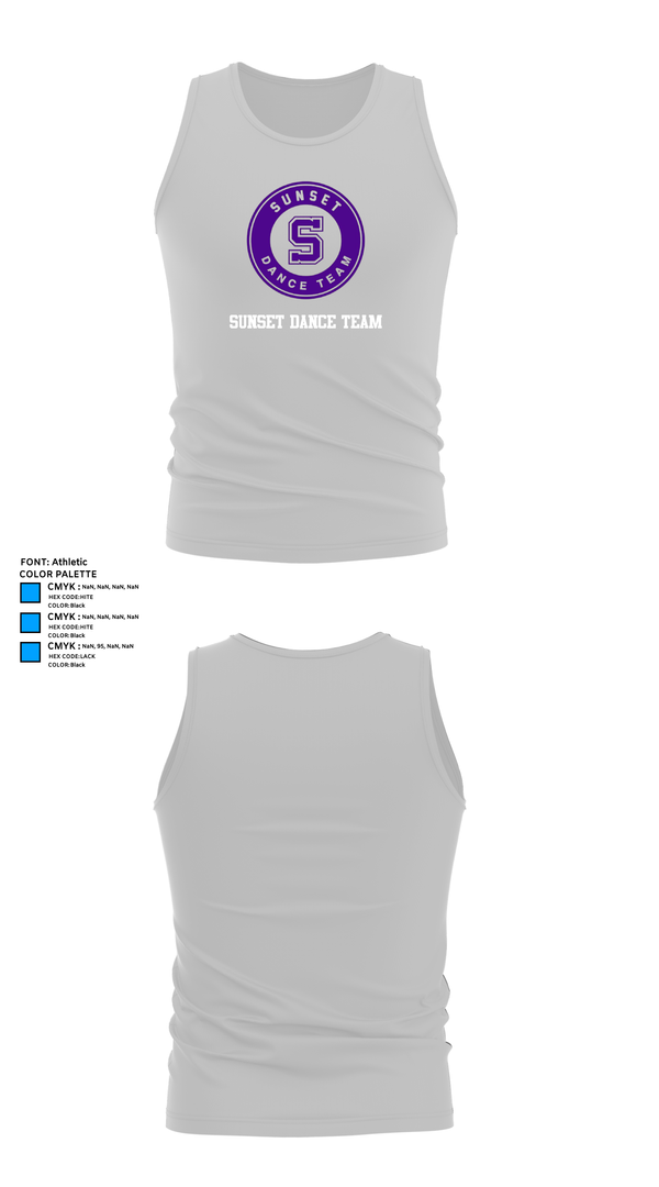 Tank Top, Sunset Dance Team, Spirit Store, Teamtime, Team time, sublimation, custom sports apparel, team uniforms, spirit wear, spiritwear, sports uniforms, custom shirts, team store, custom team store, fundraiser sports, apparel fundraiser