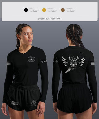 Womens Long Sleeve Vneck Shirt, FSC 1-1 SFG(A), , Teamtime, Team time, sublimation, custom sports apparel, team uniforms, spirit wear, spiritwear, sports uniforms, custom shirts, team store, custom team store, fundraiser sports, apparel fundraiser