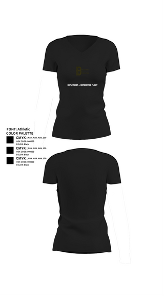 Womens Short Sleeve Vneck Shirt, Deployment & Distribution Flight, , Teamtime, Team time, sublimation, custom sports apparel, team uniforms, spirit wear, spiritwear, sports uniforms, custom shirts, team store, custom team store, fundraiser sports, apparel fundraiser