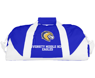 Duffle Bag, University Middle School Eagles, Spirit Store, Teamtime, Team time, sublimation, custom sports apparel, team uniforms, spirit wear, spiritwear, sports uniforms, custom shirts, team store, custom team store, fundraiser sports, apparel fundraiser