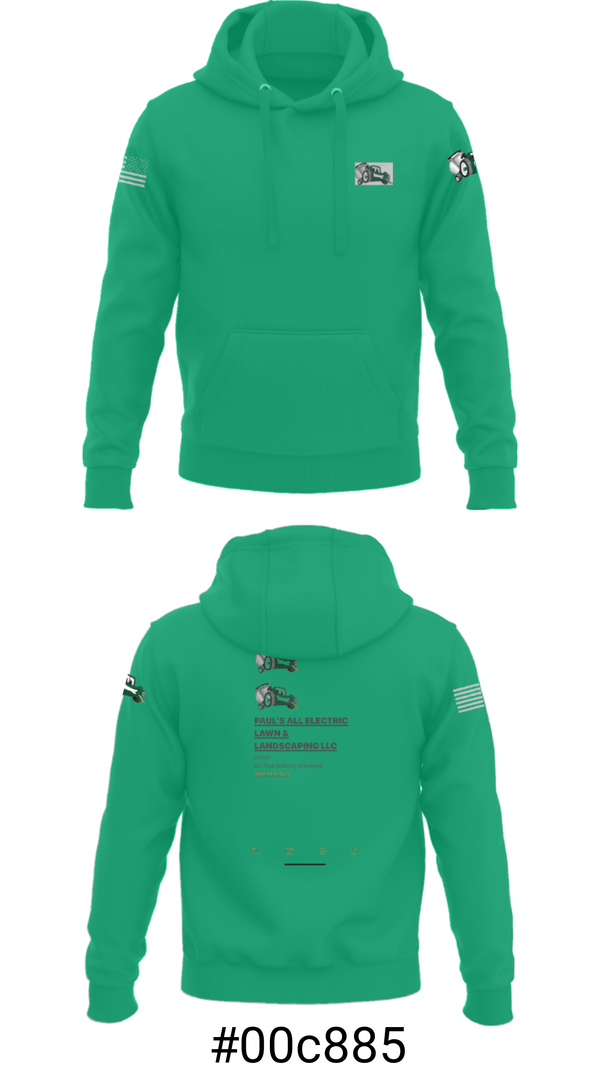 Hoodie, PAUL’S ALL ELECTRIC LAWN & LANDSCAPING, , Teamtime, Team time, sublimation, custom sports apparel, team uniforms, spirit wear, spiritwear, sports uniforms, custom shirts, team store, custom team store, fundraiser sports, apparel fundraiser