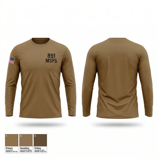 Long Sleeve Performance Shirt, 891 MSFS, Air Force, Teamtime, Team time, sublimation, custom sports apparel, team uniforms, spirit wear, spiritwear, sports uniforms, custom shirts, team store, custom team store, fundraiser sports, apparel fundraiser