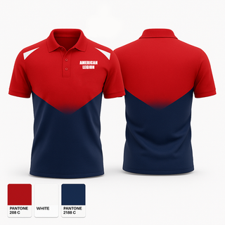 Short Sleeve Performance Polo, American Legion, Baseball, Teamtime, Team time, sublimation, custom sports apparel, team uniforms, spirit wear, spiritwear, sports uniforms, custom shirts, team store, custom team store, fundraiser sports, apparel fundraiser