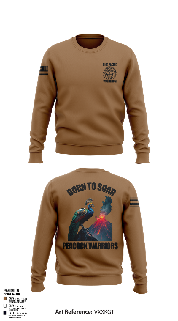 Crew Neck Sweatshirt, NIOC Pacific Officers Association, , Teamtime, Team time, sublimation, custom sports apparel, team uniforms, spirit wear, spiritwear, sports uniforms, custom shirts, team store, custom team store, fundraiser sports, apparel fundraiser